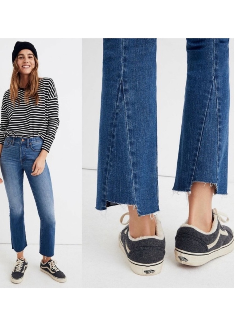 Madewell Cali Demi-Boot Back Seam Cropped Jeans